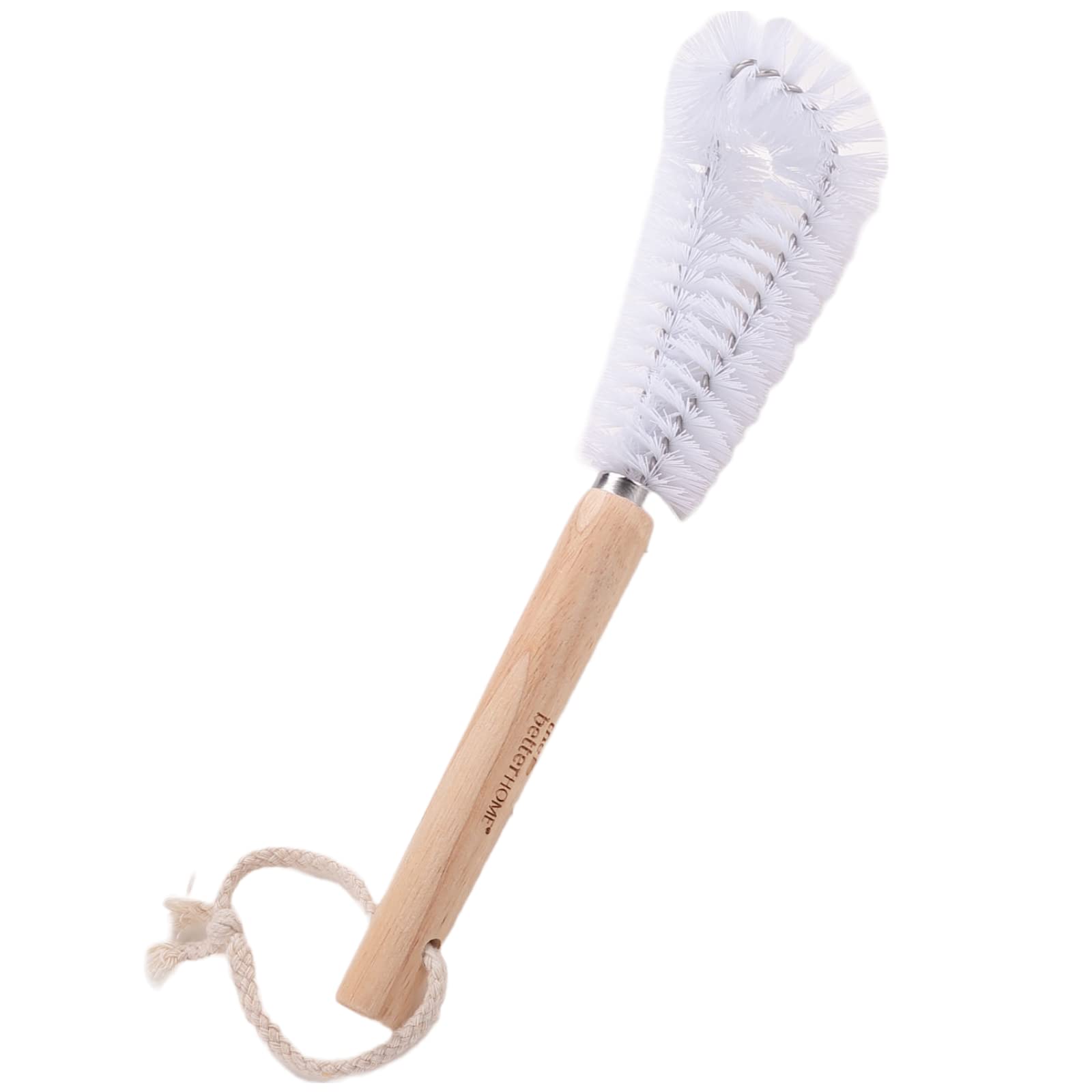 Glass and Bottle Cleaning Brush | Normal and Baby Bottle Cleaner Brush | Sleek Wooden Handle & Ultra Soft Bristles