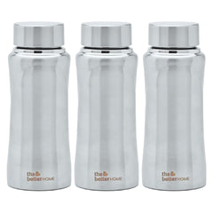 Stainless Steel Water Bottle 500ml | Rust Proof, Light Weight & Durable 500ml Water Bottle… (Pack of 3)