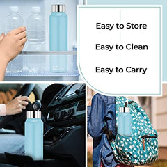 The Better Home FUMATO Quikblend Portable Nutri Blender 400W Blue & Stainless Steel Water Bottle 1 Litre Pack of 5 Blue