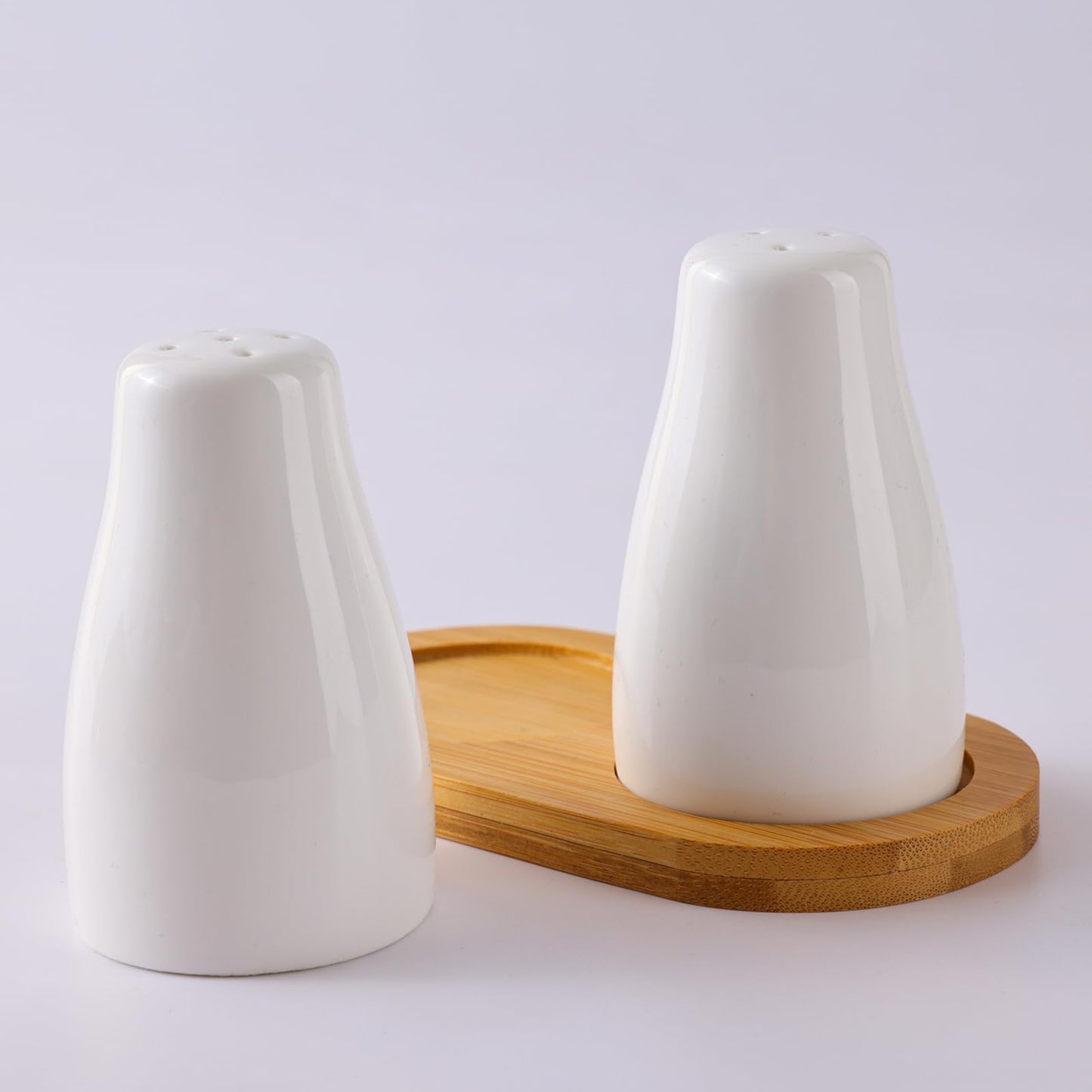 The Better Home Ceramic Salt and Pepper Shaker Set | Set of 2 | White | Salt and Pepper Dispenser Sprinkler Bottle