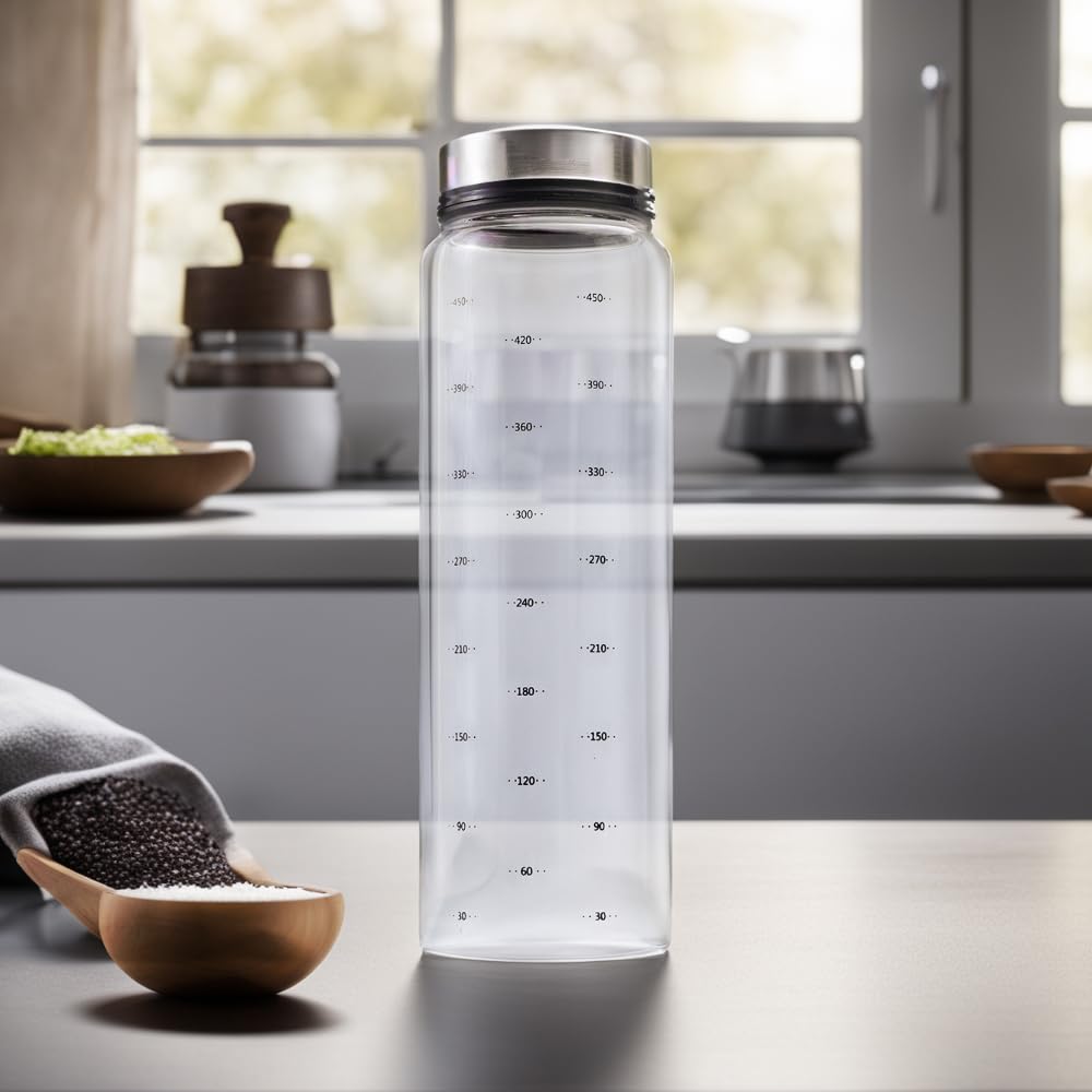 The Better Home Glass Salt and Pepper Shaker | Clear and Transparent Glass | Salt and Pepper Dispenser Sprinkler Bottle (Pack of 5)