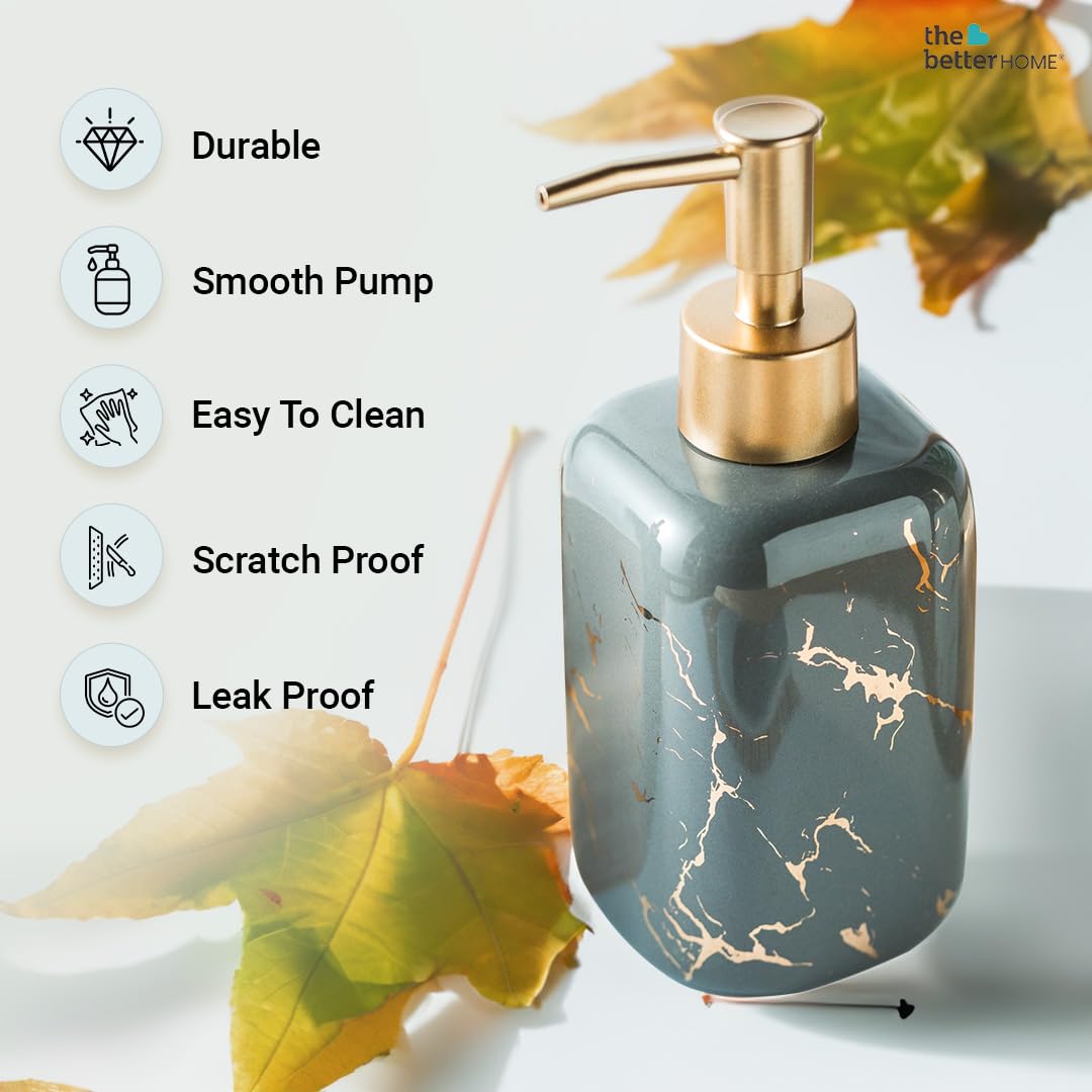 The Better Home Ceramic Soap Dispenser 300ML (6Pcs) Soap Dispenser for Bathroom | Soap Dispenser Set | Soap Dispenser for Kitchen | Hand Soap Dispenser | Soap Dispenser for Wash Basin