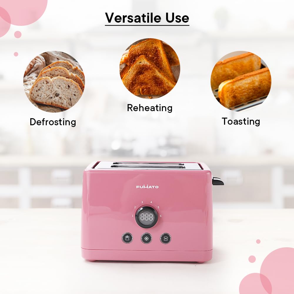 The Better Home Fumato Kitchen Essential Pair|Toaster & HandBlender| Toast, Blend and Make| Perfect Gifting Kit | Colour Coordinated Sets | 1 year Warranty (Cherry Pink)