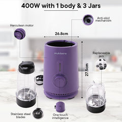 The Better Home Fumato's Kitchen and Appliance Combo|Nutri blender with Glass Tumbler With Sleeve |Food Grade Material| Ultimate Utility Combo for Home| Purple Pink