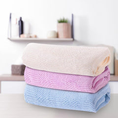 Microfiber Bath Towel for Bath | Soft, Lightweight, Absorbent and Quick Drying Bath Towel for Men & Women | 140cm X 70cm (Pack of 4, Pink+Beige) (Pack of 3, Pink+Beige+Blue)