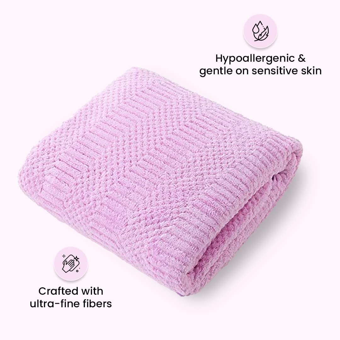 The Better Home Microfiber Bath Towel for Bath | Soft, Lightweight, Absorbent and Quick Drying Bath Towel for Men & Women | 140cm X 70cm (Pack of 4, Pink+Beige) (Pack of 4, Blue+Beige)