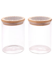 The Better Home Pack of 2 300 ml Each Borosilicate Kitchen Containers Set with Lid | Transparent AirTight Borosilicate Jar For Kitchen Storage | Glass Jars For Cookies, Snack, Spices, Tea, Coffee