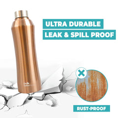 Stainless Steel Water Bottle 1 Litre | Non-Toxic & BPA Free Water Bottles 1+ Litre | Rust-Proof, Lightweight, Leak-Proof & Durable Steel Bottle For Home, Office & School… (Pack of 5)