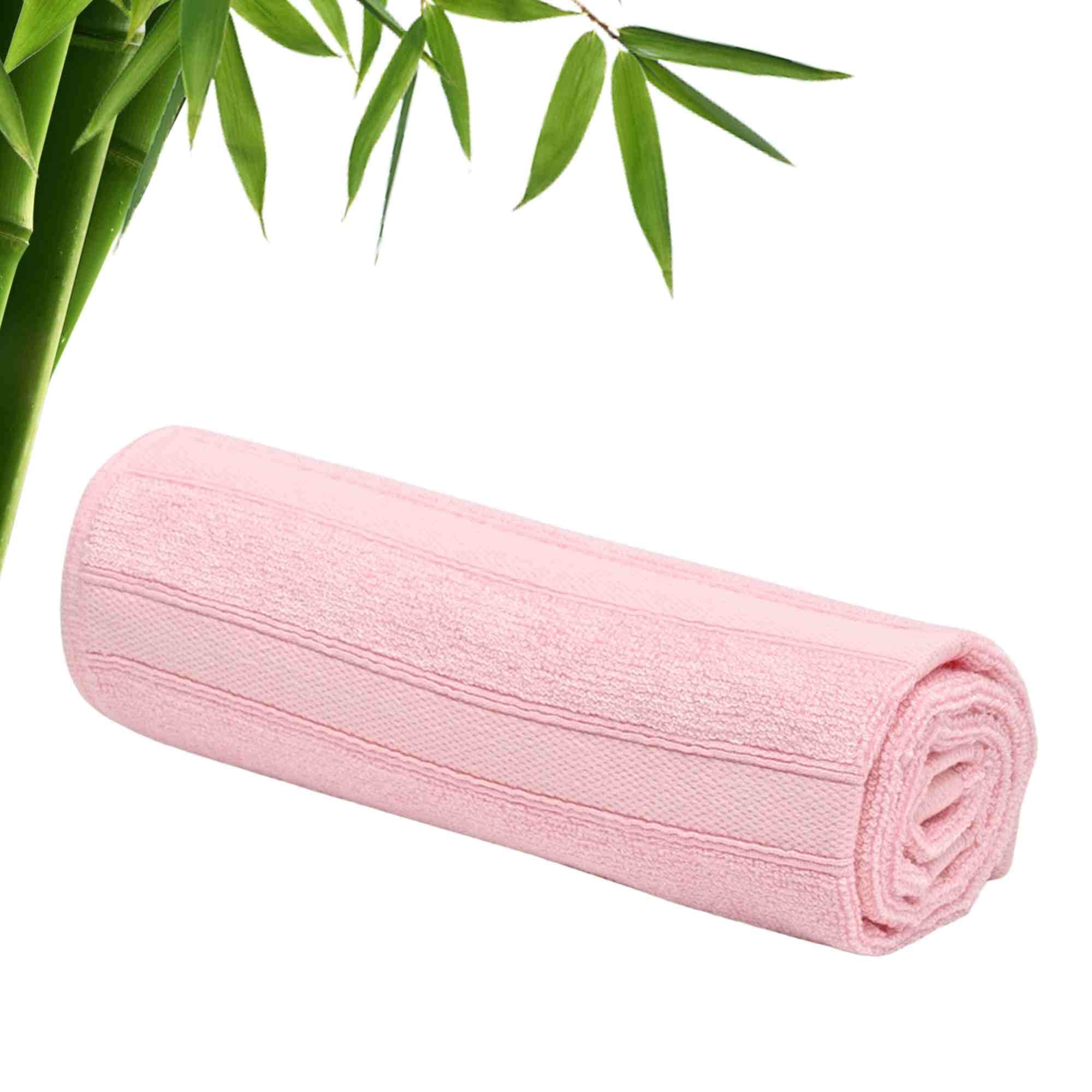600GSM 100% Bamboo Hand Towel | Anti Odour & Anti Bacterial Bamboo Towel | Ultra Absorbent & Quick Drying Hand & Face Towel for Men & Women (Pack of 1, Pink)