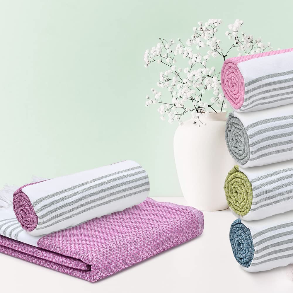 Soft Cotton Bath Towel - Anti-Odour, High Absorbency, Quick Dry | 150cm x 75cm | Purple | Large Size