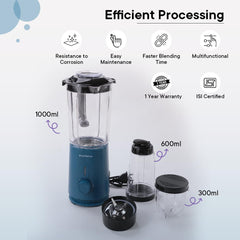 The Better Home Fumato's Kitchen and Appliance Combo|Nutri blender with Glass Bottle With Sleeve |Food Grade Material| Ultimate Utility Combo for Home| Dark Blue