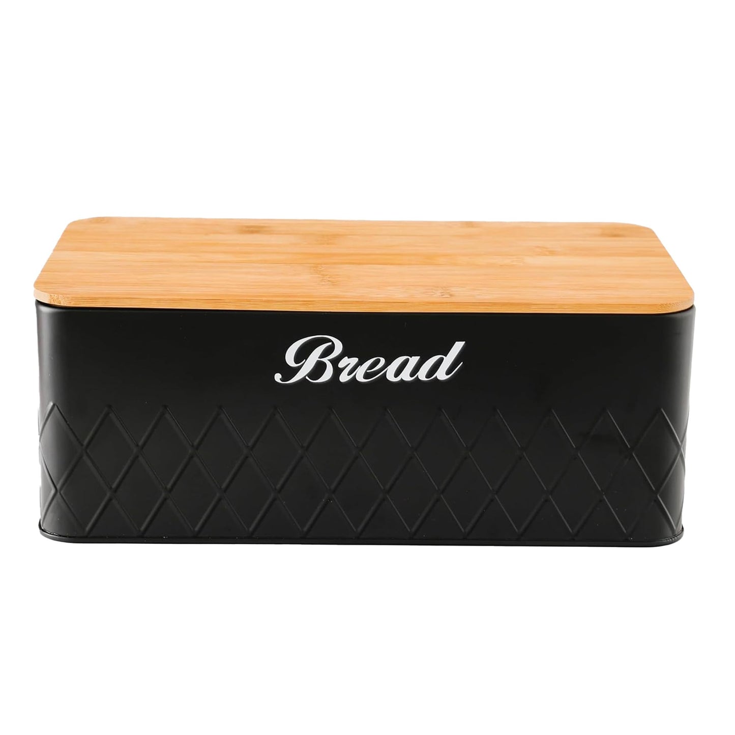 The Better Home Bread Box For Storage With Bamboo Cutting Board Lid Food Container Bread Storage Box With Lid Kitchen Accessories Bread Bin For Dinning Table(Rectangular),33 Litres,33 Litres,Black