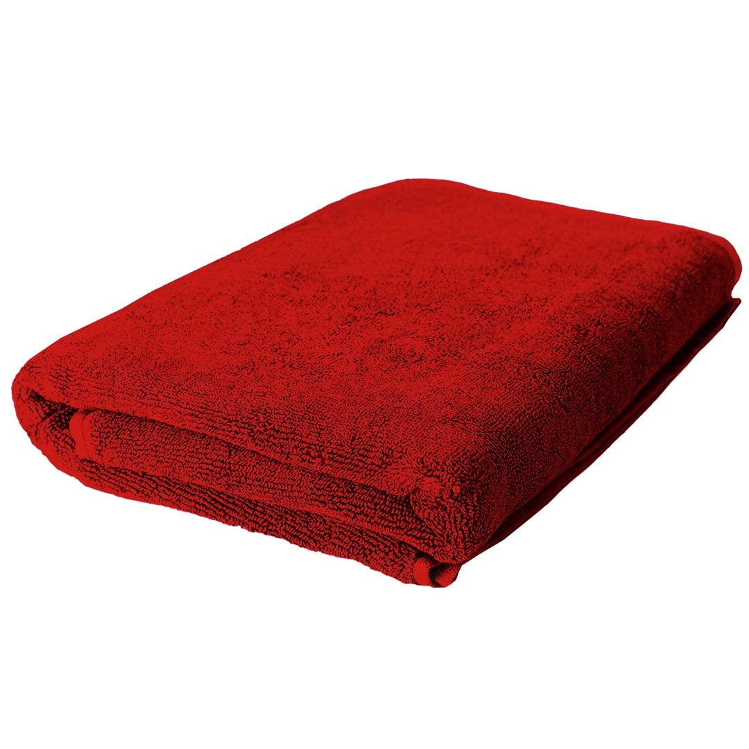 Bamboo Bath Towel for Men & Women | 450GSM Bamboo Towel | Ultra Soft, Hyper Absorbent & Anti Odour Bathing Towel | 27x54 inches (Pack of 1, Red)
