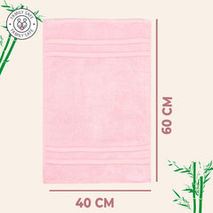 600GSM 100% Bamboo Hand Towel | Anti Odour & Anti Bacterial Bamboo Towel | Ultra Absorbent & Quick Drying Hand & Face Towel for Men & Women (Pack of 2, Pink)