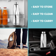 1000 Stainless Steel Water Bottle 950 Milliliters | Rust-Proof, Lightweight, Leak-Proof & Ultra Durable | Family Safe, Non-Toxic, BPA Free & Eco Friendly