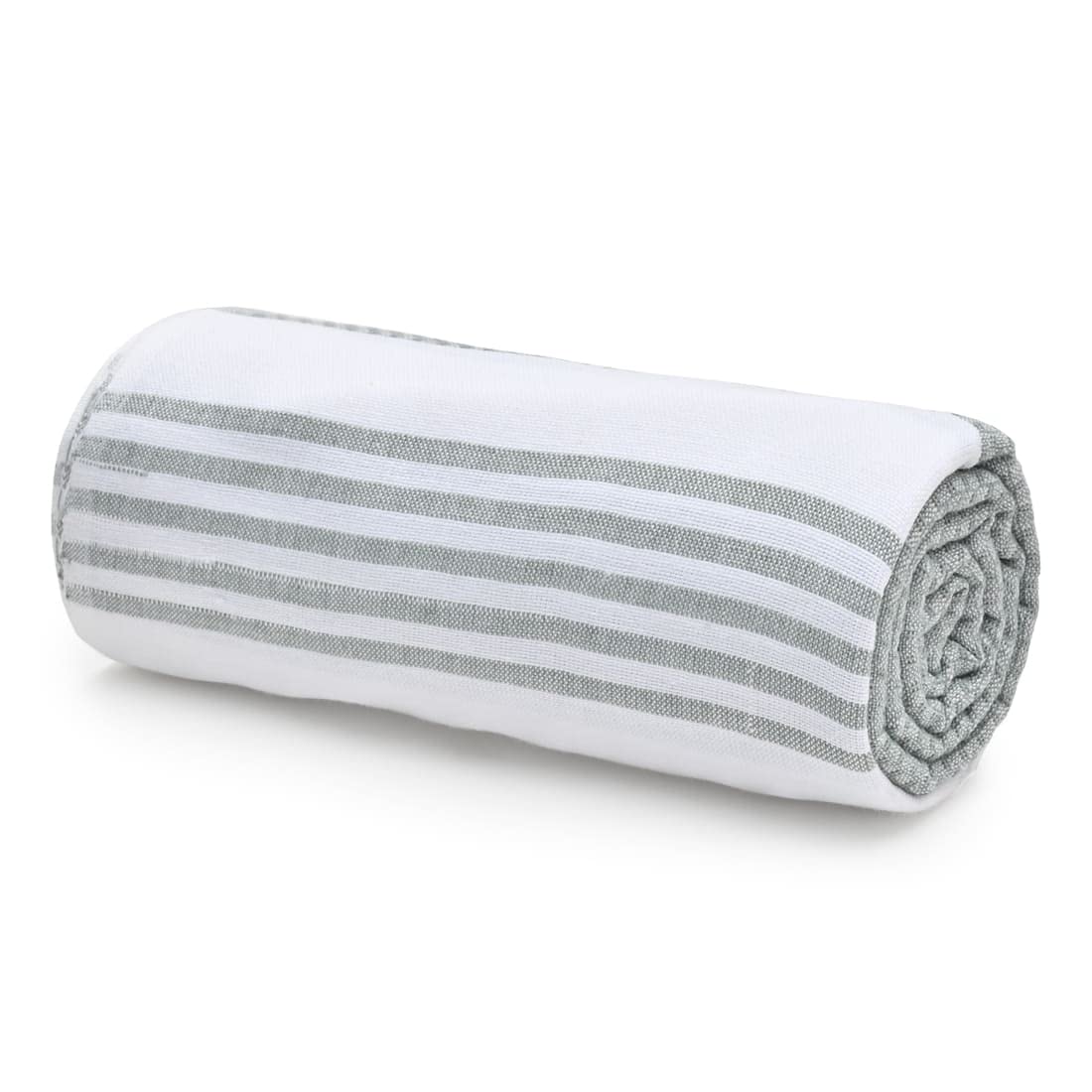 100% Cotton Turkish Bath Towel | Quick Drying Cotton Towel | Light Weight, Soft & Absorbent Turkish Towel (Pack of 1, Grey) (Pack of 1, Grey)