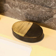 The Better Home Ceramic Soap Case,Soap Dish Tray | Bath Accessories for Bath, Tub or Wash Basin |Black