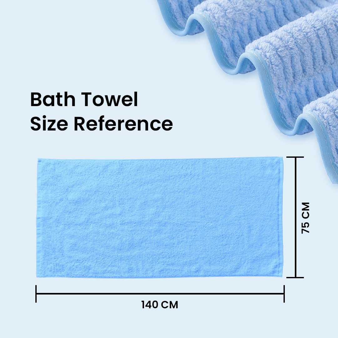 Microfiber Bath Towel for Bath | Soft, Lightweight, Absorbent and Quick Drying Bath Towel for Men & Women | 140cm X 70cm (Pack of 4, Pink+Beige) (Pack of 4, Blue+Green)