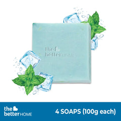 The Better Home Mint Soap (Pack of 4) | Organic Natural Hand Made Bathing Soap Bar | (Mint)