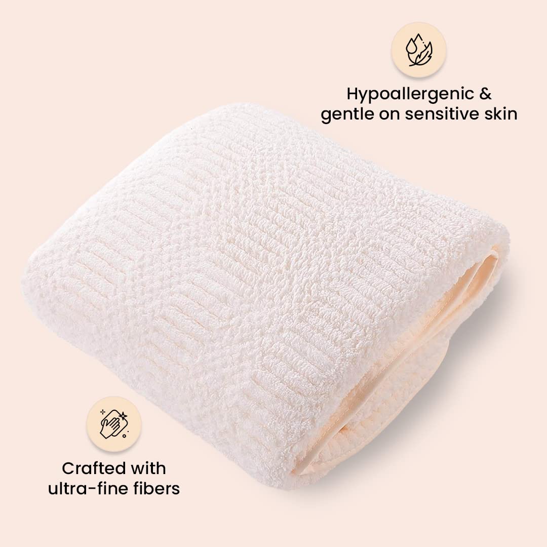 Microfiber Bath Towel for Bath | Soft, Lightweight, Absorbent and Quick Drying Bath Towel for Men & Women | 140cm X 70cm (Pack of 4, Pink+Beige) (Pack of 2, Beige)
