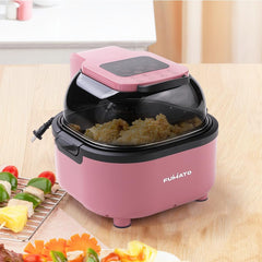 The Better Home FUMATO Aerochef Pro Air fryer With Digital Panel & Easy Peek Through Lid, 6.8L | 1100W Electric Air Fryer Oven for Home with Multiple Preset Function| 1 Year Warranty (Cherry Pink)