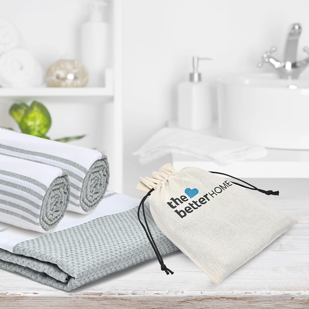 Combo: Cotton Bath Towels - Anti-Odour, High Absorbency, Quick Dry | 3 Pcs | 150cm x 75cm | Grey