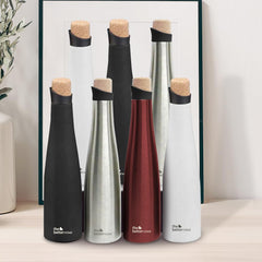The Better Home Insulated Cork Bottle|Hot & Cold Water Bottle 500 Ml -Silver |Easy Pour| Bottle for Fridge/School/Outdoor/Gym/Home/Office/Boys/Girls/Kids, Leak Proof and BPA FreePack of 2