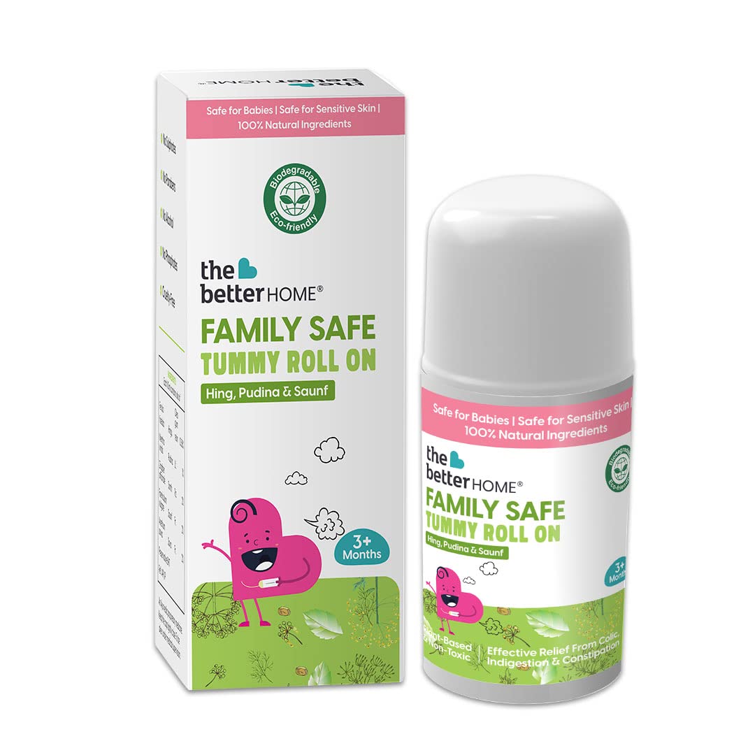 Tummy Roll On for Baby Colic Relief and Digestion 100ml | 100% Natural | Benefits of Hing, Pudina & Saunf | For Kids & New Born Babies