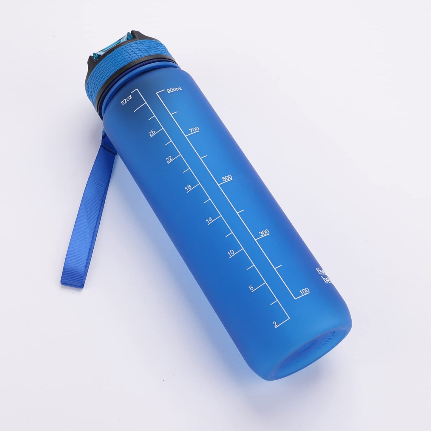 The Better Home Sipper Water Bottle For Adults 1 Liter | Motivational Gym Water Bottle 1+ Litre with Measurements | Sports Water Bottle | Unbreakable Sipper Bottle (Blue, Set of 1), Plastic