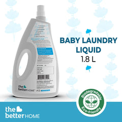The Better Home Baby Laundry Detergent Liquid 1.8 Litres | Baby Laundry Detergent Liquid For Clothes | Natural Liquid Detergent