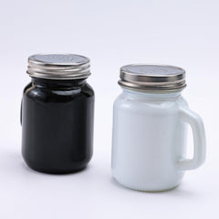 The Better Home Glass Salt and Pepper Shaker Set | Pack of 2 | White and Black | Glass | Salt and Pepper Dispenser Sprinkler Bottle
