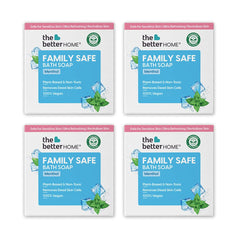 The Better Home Mint Soap (Pack of 4) | Organic Natural Hand Made Bathing Soap Bar | (Mint)