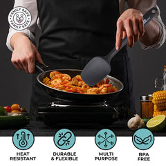 The Better Home Silicon Spatula Set for Non Stick Pans | Heat Resistant, Durable, Flexible Cookware Set | BPA Free & Odourless Non Stick Utensil Set for Cooking (Pack of 10)