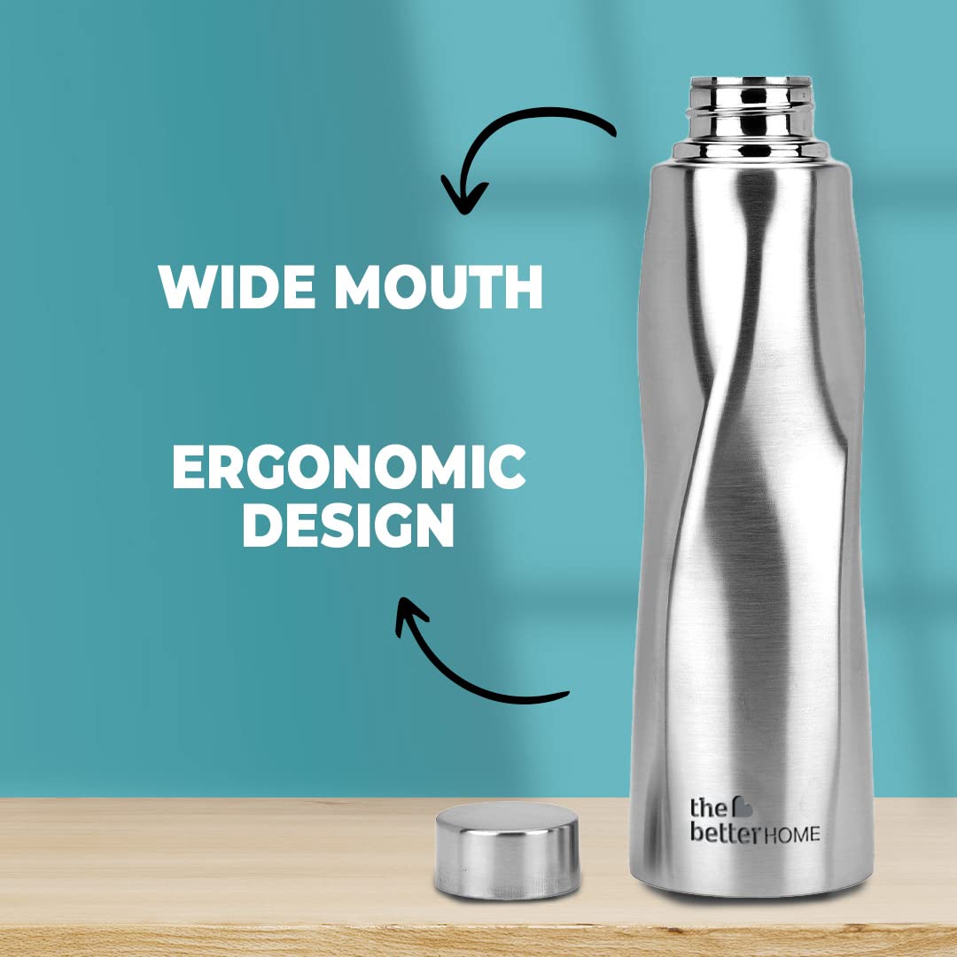 1000 Stainless Steel Water Bottle 950 Milliliters | Rust-Proof, Lightweight, Leak-Proof & Ultra Durable | Family Safe, Non-Toxic, BPA Free & Eco Friendly