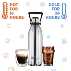 The Better Home 2 Ltrs Thermosteel Bottle | Doubled Wall 304 Stainless Steel | Stays Hot For 18 Hrs & Cold For 24 Hrs | Rustproof & Leakproof | Insulated Water Bottles for Office, Camping, Travel