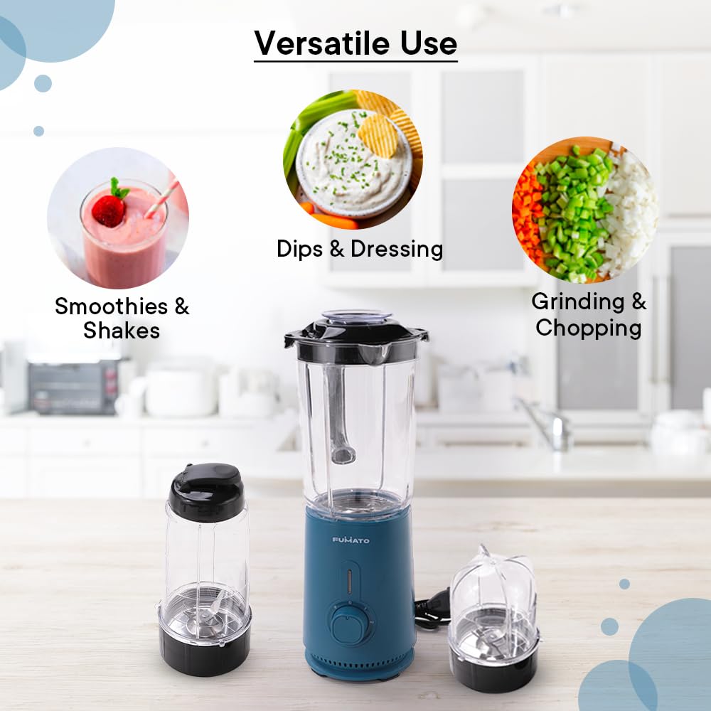 The Better Home Fumato's Kitchen and Appliance Combo|Nutri blender with Glass Bottle With Sleeve |Food Grade Material| Ultimate Utility Combo for Home| Dark Blue