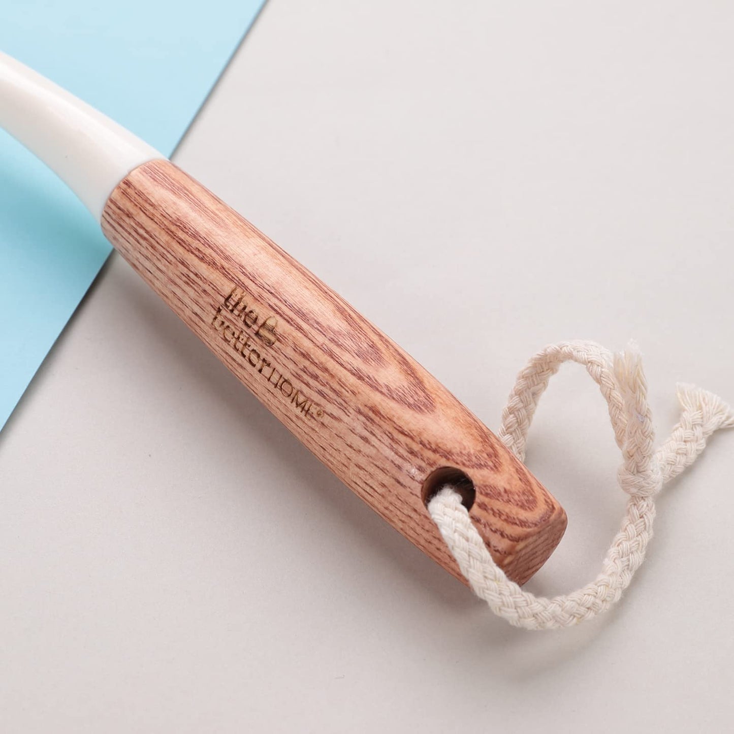 Wooden Cleaning Brush - Premium for All Surfaces | Loop for Easy Hanging | 27 cm Long | White