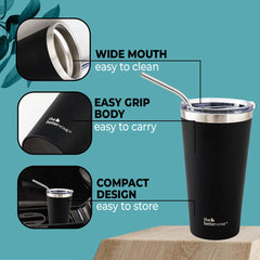 Valentines Day Gift for Boyfriend, Girlfriend, Husband, Wife | 3 Piece Stylish Valentine Gift for Him and Her | Insulated Stainless Steel Bottle, Coffee Mug & Tumbler Set