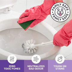 Toilet Cleaner Liquid 5 Litres | Non Toxic & Biodegradable | Zero Toxic Fumes & Bio Active Stain Removal | Neutralises Bad Odour | Lavender Scented | 5 L