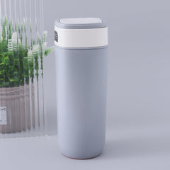 The Better Home Anti-Fall Coffee Travel Tumbler with Suction Bottom | 480ml | Stainless Steel | Leakproof | Coffee Mug with Lid and Handle | Perfect for Travel, Home and Office (Grey)