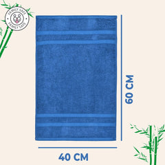 600GSM 100% Bamboo Hand Towel , Gym ,Travel, Spa, Beauty Salon (40 x 60 CM)| Anti Odour & Anti Bacterial Bamboo Towel | Ultra Absorbent & Quick Drying Hand & Face Towel for Women & Men (Pack of 1, Blue)
