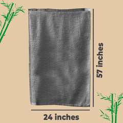 Bamboo Bath Towel for Men & Women | 450GSM Bamboo Towel | Ultra Soft, Hyper Absorbent & Anti Odour Bathing Towel | 27x54 inches (Pack of 1, Grey)