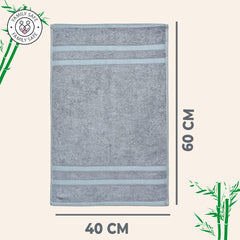 The Better Home 600GSM 100% Bamboo Hand Towel | Anti Odour & Anti Bacterial Bamboo Towel | Ultra Absorbent & Quick Drying Hand & Face Towel for Men & Women (Pack of 3, Grey)