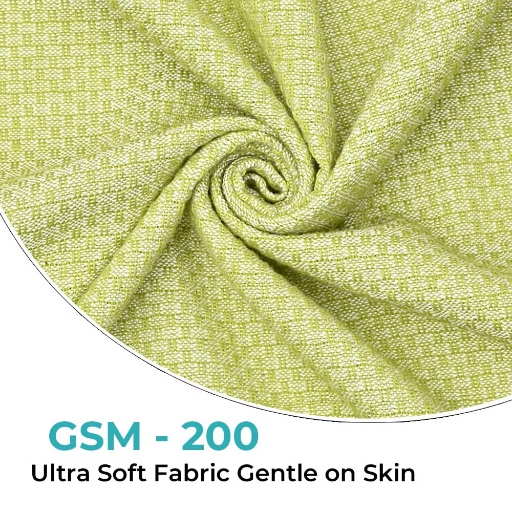 3 Pcs: Soft Cotton Bath Towels - Anti-Odour, High Absorbency, Quick Dry | Hair Drying Towel | 150cm x 75cm | Green