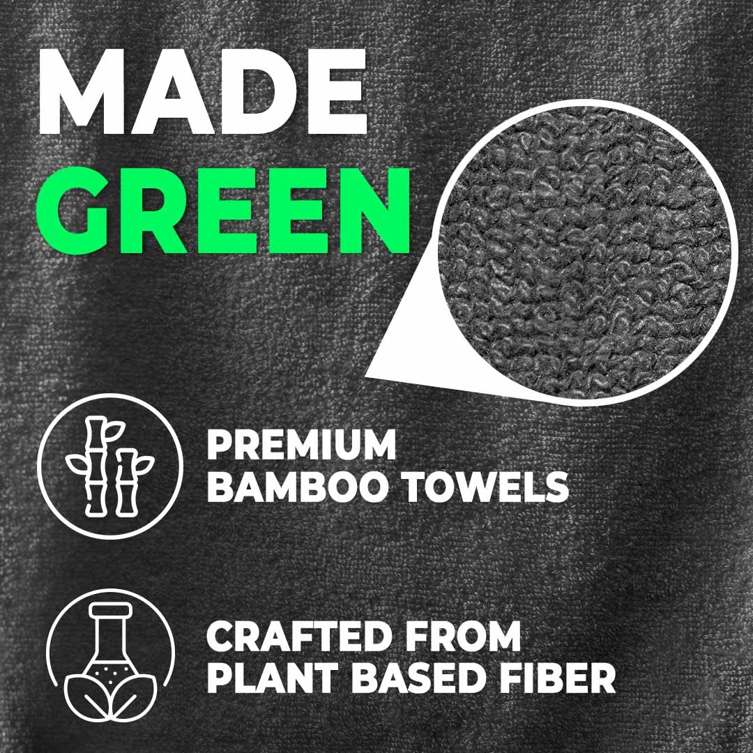 The Better Home Bamboo Bath Towel for Men & Women | 450GSM Bamboo Towel | Ultra Soft, Hyper Absorbent & Anti Odour Bathing Towel | 27x54 inches (Pack of 2, Grey)