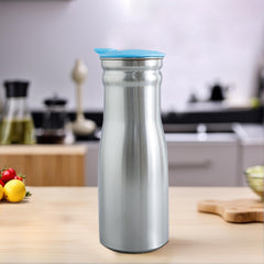 The Better Home Stainless Steel Water Jug for Dining Table 1L Hot Water Jug | Leakproof Silicon Sleeve Lid Easy Pour Wide Mouth | Tea Pitcher Mocktails Juice Serving Jar for Home Office
