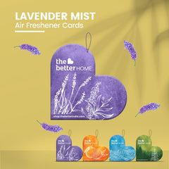 Biodegradable, Non-Toxic, Eco Friendly Air Freshener Cards for Home and Car (90 g, Orange Burst, Aqua Cool, Rain Forest, Lavender Mist) - Pack of 4