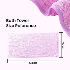Microfiber Bath Towel for Bath | Soft, Lightweight, Absorbent and Quick Drying Bath Towel for Men & Women | 140cm X 70cm (Pack of 4, Pink+Beige) (Pack of 4, Pink+Green)