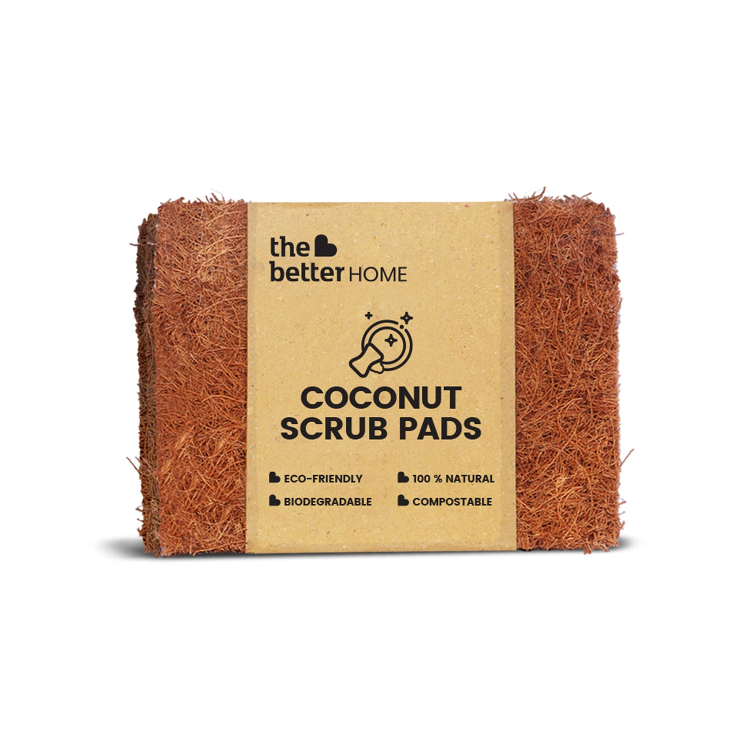 Coconut Scrub Pads | Pack of 3 | Natural Coir-based, Biodegradable